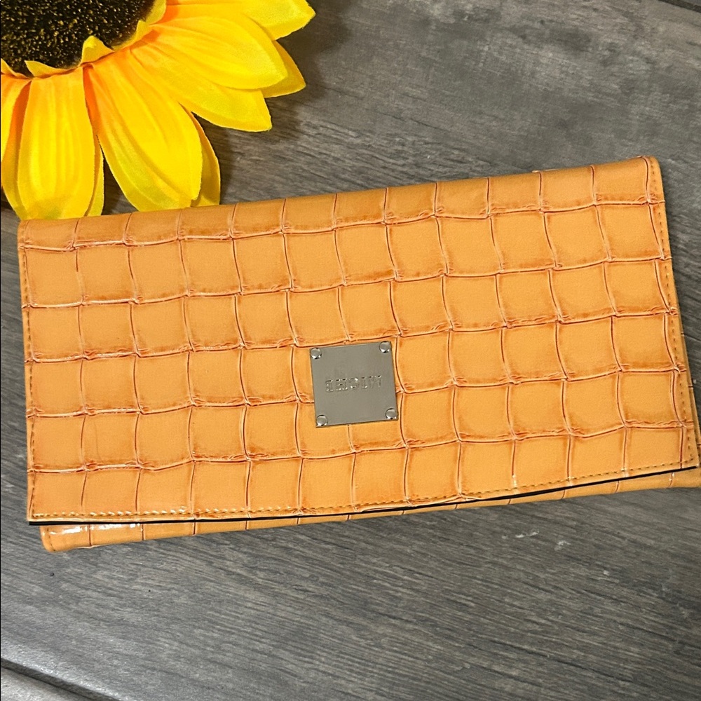 Chloe Yellow Croc-Embossed Clutch